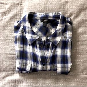 PAIGE plaid button down shirt